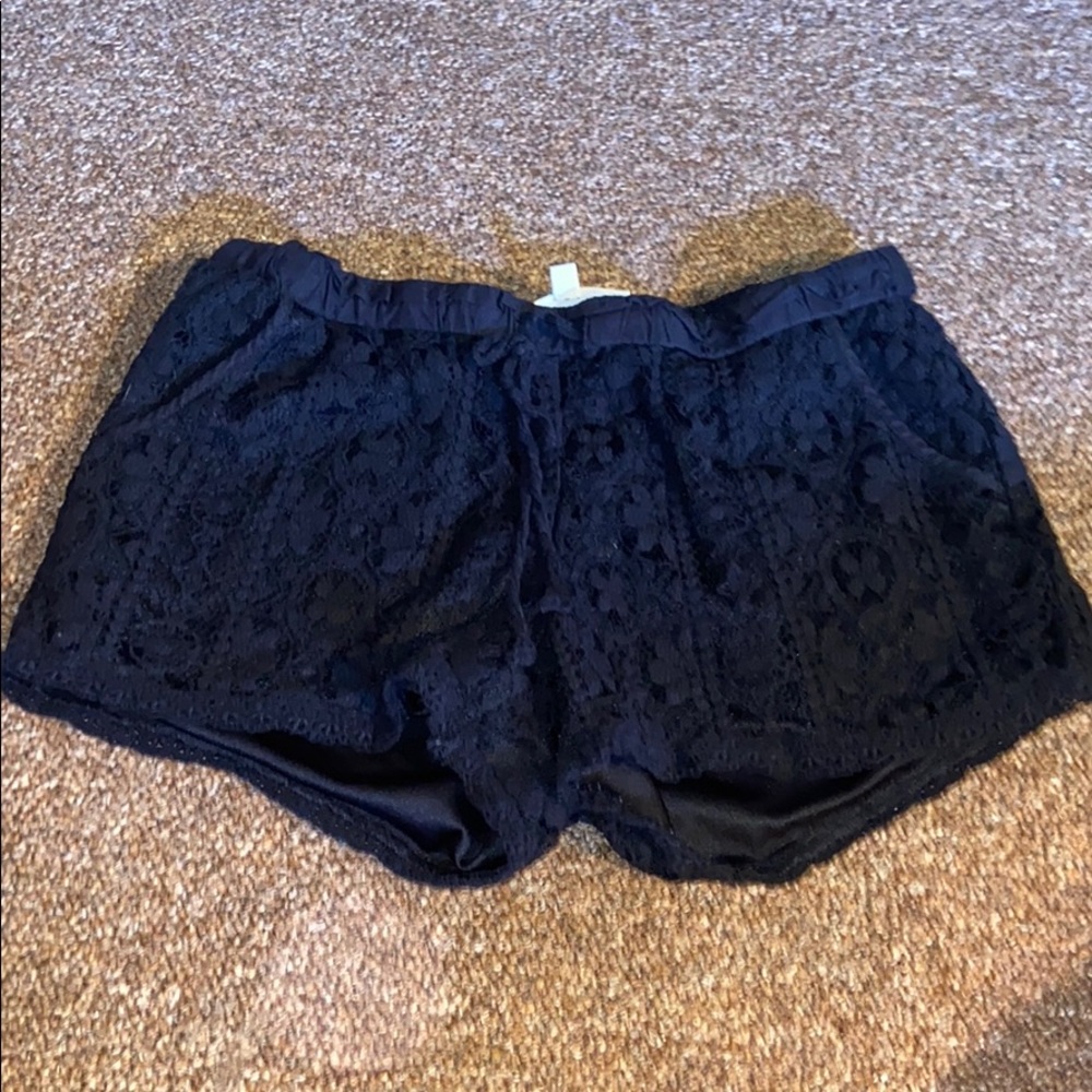 Navy Blue Lace Shorts